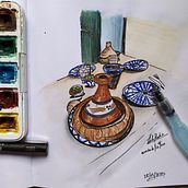 Proyecto3:RINCONES . Street Art, Drawing, Watercolor Painting, and Sketchbook project by Lola Rubio - 05.09.2020