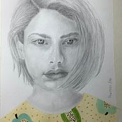 Mi Proyecto del curso: Retrato con lápiz, técnicas de color y Photoshop. Fine Arts, Drawing, and Portrait Drawing project by Lourdes Barroso - 05.09.2020
