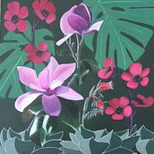 "Green upon Green". My project in Botanical Painting with Acrylic course. Acr, and lic Painting project by Gretchen Buwalda - 05.10.2020