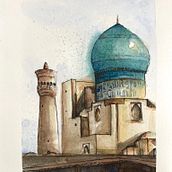 My project in Architectural Sketching with Watercolor and Ink course. Architectural Illustration project by ainas.sharfunnisa - 05.12.2020