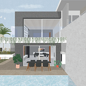 My project in Architectural Visualization Using Digital Collage course, hope you like it.. Digital Architecture, Digital Illustration, Graphic Design, Traditional illustration, and Audiovisual Post-production project by Ina Pulaj - 05.10.2020