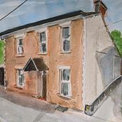 My project in Architectural Sketching with Watercolor and Ink course. Architectural Illustration project by Catherine Wetherfield - 05.08.2020