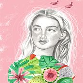 Mi Proyecto del curso: Retrato con lápiz, técnicas de color y Photoshop. Een project van  Portrettekening, Traditionele illustratie,  Beeldende kunst y Digitale tekening van catarinalino85 - 26.06.2020