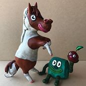 Mini Horse and Hay Sidekick Art Toys. 3D Character Design, 3D Modeling, Art To, s, To, and Design project by Marti McGinnis - 05.10.2020