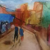 Mi Proyecto del curso: Paisajes urbanos en acuarela. Fine Arts project by Marìa Paula - 05.11.2020