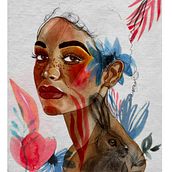 My project in Illustrated Portrait in Watercolor course. Traditional illustration project by Candace Westby - 05.11.2020