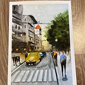 Mi Proyecto del curso: Paisajes urbanos en acuarela. Watercolor Painting project by camellossinjorobas - 05.11.2020