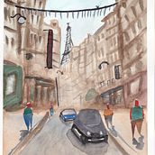 Mi Proyecto del curso: Paisajes urbanos en acuarela . % Inés tarafından hazırlanan Sulubo, Ve a Resim projesi - 05.11.2020
