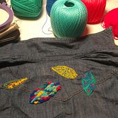 Juego de puntadas creando un diseño colorido. Bordado, e Costura projeto de M. Ines Sant Comaleras - 11.05.2020