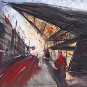 Innervision: Rushing City. Watercolor Painting project by Mauro Serafin - 05.11.2020