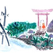 Mi Proyecto de Acuarela "Meditación en compañía" Ein Projekt aus dem Bereich Traditionelle Illustration von Camila Coronel - 12.05.2020