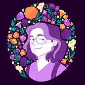 Meu projeto do curso: Retrato ilustrado com elementos botânicos. Digital Drawing, Traditional illustration, and Botanical Illustration project by Gustavo Ivo - 05.11.2020