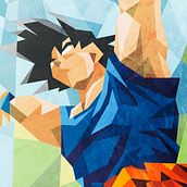 Dragon Ball Z - Poly Art Illustration. Een project van  Concept art, Digitaal ontwerp, Grafisch ontwerp y Digitale illustratie van Jose Díaz Baena - 07.02.2020