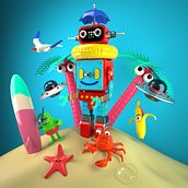 Mi Proyecto del curso: Ilustración 3D con Cinema 4D. Un projet de Animation 3D, Conception 3D , et Design graphique de ferizaak_97 - 12.05.2020