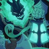 Thresh (League of Legends). Digital Illustration project by Candela Insaurralde - 09.05.2018