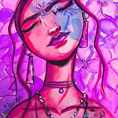 My project in Illustrated Portrait in Watercolor course . % Anais Germosen tarafından hazırlanan Sulubo, Ve a Resim projesi - 05.12.2020