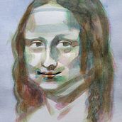Retratos de belleza (mi hermana y La Gioconda). Watercolor Painting project by juanjoplage - 05.13.2020