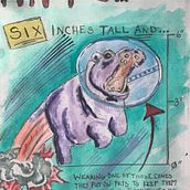 Super Fight Series: 6” Hippo. Ilustração tradicional, e Pintura em aquarela projeto de dtalkstostrangers - 08.04.2020