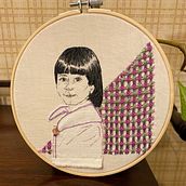 Mi Proyecto del curso: Creación de retratos bordados. Un proyecto de Bordado de Paola Gutierrez - 14.05.2020