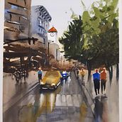 Mi Proyecto del curso: Paisajes urbanos en acuarela. Un progetto di Illustrazione tradizionale di carolinaglaser - 14.05.2020