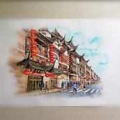 My project in Architectural Sketching with Watercolor and Ink course. Watercolor Painting project by Irina Khabarova - 05.18.2020