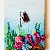 The Ocean Ein Projekt aus dem Bereich Stickerei, Aquarellmalerei, Malerei mit Acr, l und Weben von Yadira García - 14.05.2020
