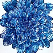 La flor azul . Concept Art, Desenho, Desenho artístico, Design, Design de cartaz, Ilustração botânica, Pintura, e Pintura em aquarela projeto de LYDIA PÉREZ CARBAYO - 12.05.2020