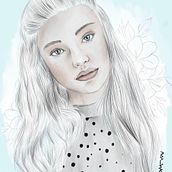 Blue Ein Projekt aus dem Bereich Porträtzeichnung, Traditionelle Illustration, Digitale Illustration und Vektorillustration von Alba Sánchez - 06.03.2020