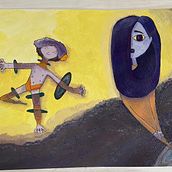 Mi Proyecto del curso: Ilustración con pintura y técnica mixta. Traditional illustration project by manwherrera - 05.21.2020