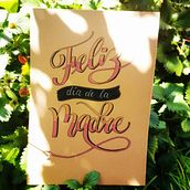 TARJETA POR DÍA DE LA MADRE. H, and Lettering project by Leila Nelly Perales Sanabria - 05.15.2020