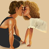 Mi Proyecto del curso: Pintura digital de personajes: ilustra con luz y color  (Dirty Dancing) . Traditional illustration project by María Quijano Peralta - 05.15.2020