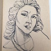Mi Proyecto del curso: Introducción al retrato con tinta china y plumilla. Traditional illustration project by Juanita McGarrigle - 05.15.2020