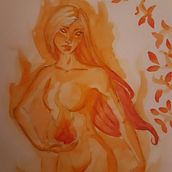 The flame. Ilustração tradicional, Pintura, e Pintura em aquarela projeto de Sara Boido - 16.05.2020