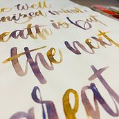 Mi Proyecto del curso: Caligrafía itálica con brush pen. Watercolor Painting project by Francisco Javier Ramírez Celedón - 02.04.2021