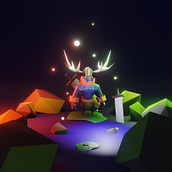 My project in Low Poly Character Modeling for Video Games course. Un proyecto de 3D, Diseño de personajes 3D y Modelado 3D de manuel_sainsily - 16.05.2020