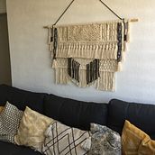 Mi Proyecto del curso: Introducción al macramé: creación de un tapiz decorativo. Een project van Macramé van Cecy Dueñas - 16.05.2020