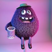 Fluffy Character . 3D Character Design project by emrah_tumer - 05.16.2020