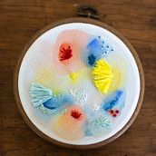 My project in Embroidery and Watercolor Basic Techniques course. Embroider project by Vera Naydenova - 08.10.2020