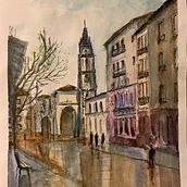 Mi Proyecto del curso: Dibujo arquitectónico con acuarela y tinta. Een project van Aquarelschilderen van eledelerma - 22.05.2020