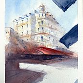 Mi Proyecto del curso: Dibujo arquitectónico con acuarela y tinta. Un progetto di Belle arti di Olga Lucía Hurtado Gómez - 16.05.2020