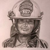 Bombero . Een project van  Tekening, Tekening met potlood,  Portrettekening y Realistische tekening van Juan Triana - 16.05.2020