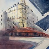 My project in Architectural Sketching with Watercolor and Ink course. Artistic Drawing project by elena15470 - 05.17.2020