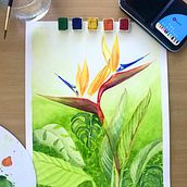 Mi Proyecto Final del curso: Técnicas de acuarela en negativo para ilustración botánica. Artes plásticas projeto de natalydelgado63 - 17.05.2020