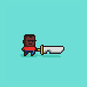 animação de espera (teste no PixelStudio). Un proyecto de Animación, Animación de personajes, Desarrollo de videojuegos y Pixel art de Arielly Cabral - 17.05.2020