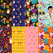 Coco: Diseño de patrones ilustrados. Un proyecto de Estampación, Ilustración digital e Ilustración infantil de Camila Bonjour - 17.05.2020