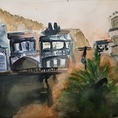 My Urban Landscape. Watercolor Painting project by Donyae Coles - 05.18.2020