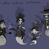 Los cuatro actores fantasmales . Character Design project by lau_nui_02 - 05.18.2020