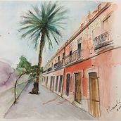 Algunos edificios . Architecture, Drawing, Artistic Drawing, Traditional illustration, Architectural Illustration, and Watercolor Painting project by ISABEL REMOHI FABIA - 05.18.2020