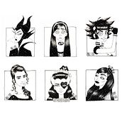 #SIXFANARTS. Fine Arts, Drawing, Portrait Drawing, Design, Tattoo Design, Digital Design, and Traditional illustration project by Abel Cao - 05.18.2020
