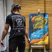 Mis aportes al proyecto del curso iniciación con Spray dictado por Belín. Un progetto di 3D, Street Art, Belle arti, Interior Design e Pittura di hugobohz - 18.05.2020